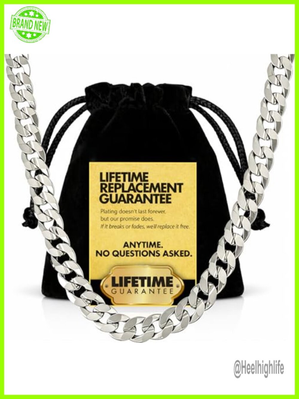 Men's 24k Gold Plated Cuban Link Chain Necklace Lobster Clasp